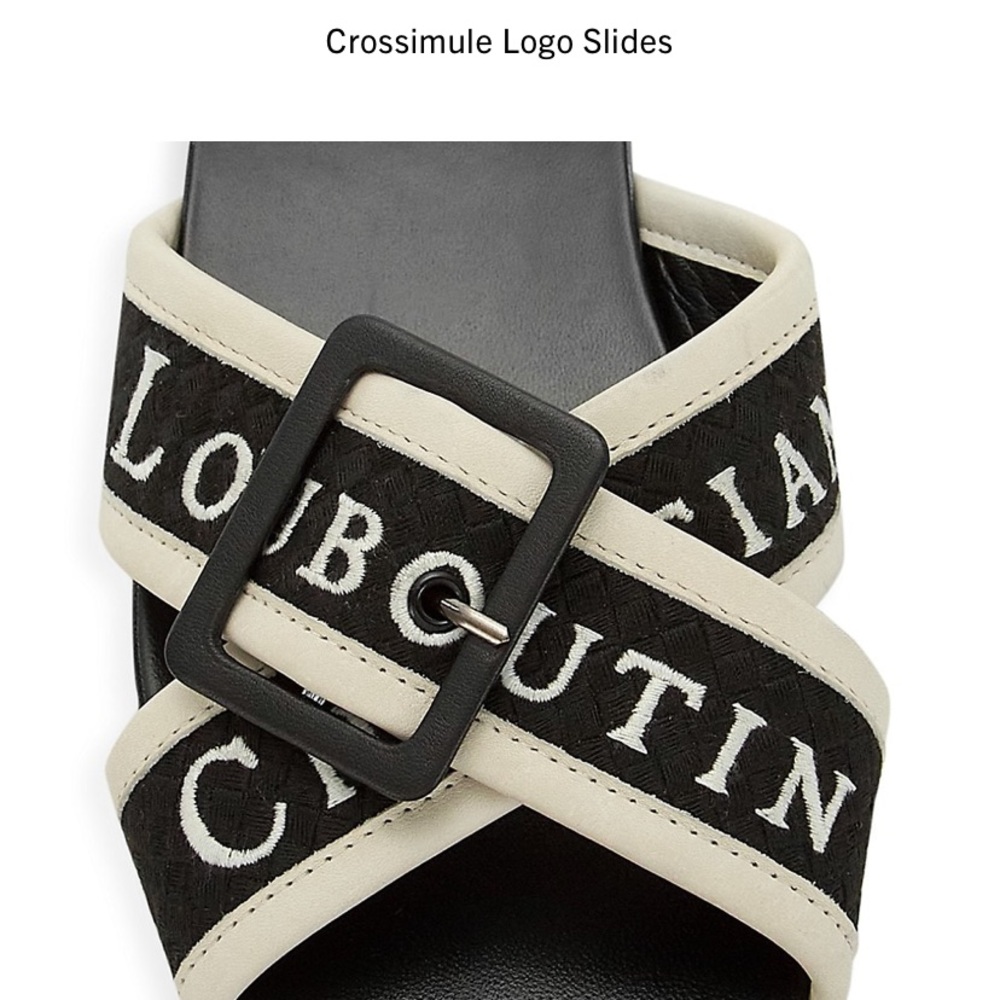 Christian Louboutin's Crossimule sandals.